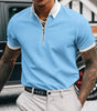 Solid color POLO zipper men's polo shirt T-shirt Markonline