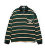 College style badge embroidered lapel polo shirt striped base shirt Markonline
