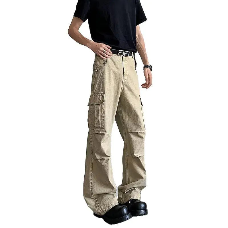 Wash pleated workwear casual pants for men in summer Markonline