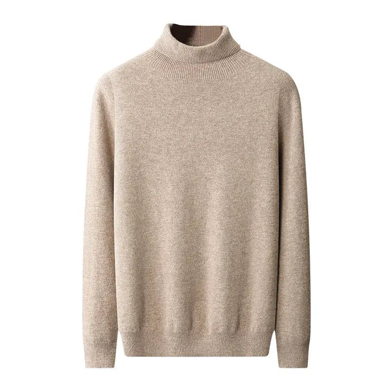 Men's high collar pullover sweater for autumn and winter, loose knit base sweater for men Markonline