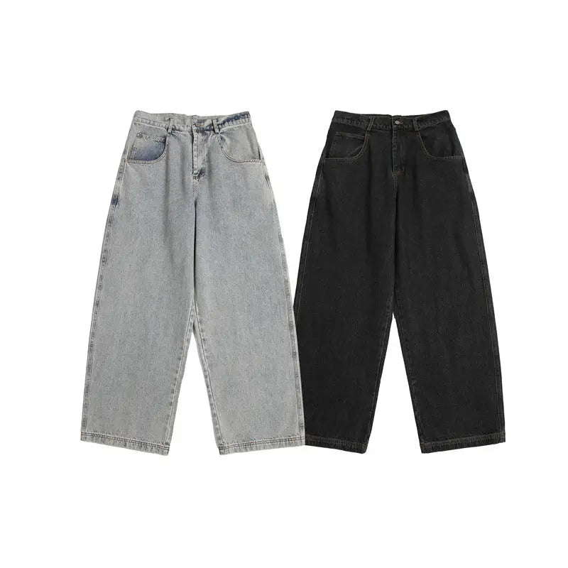 Simple and casual straight leg jeans for men and women Markonline