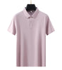 Men's Elastic Short Sleeve Polo Shirt with Snap Buttons Markonline