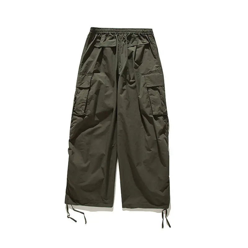 Work pants loose straight leg drawstring casual pants for men Markonline