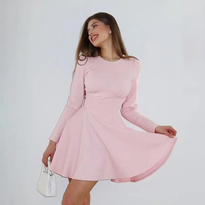 Long-Sleeve Short Skirt Women eprolo