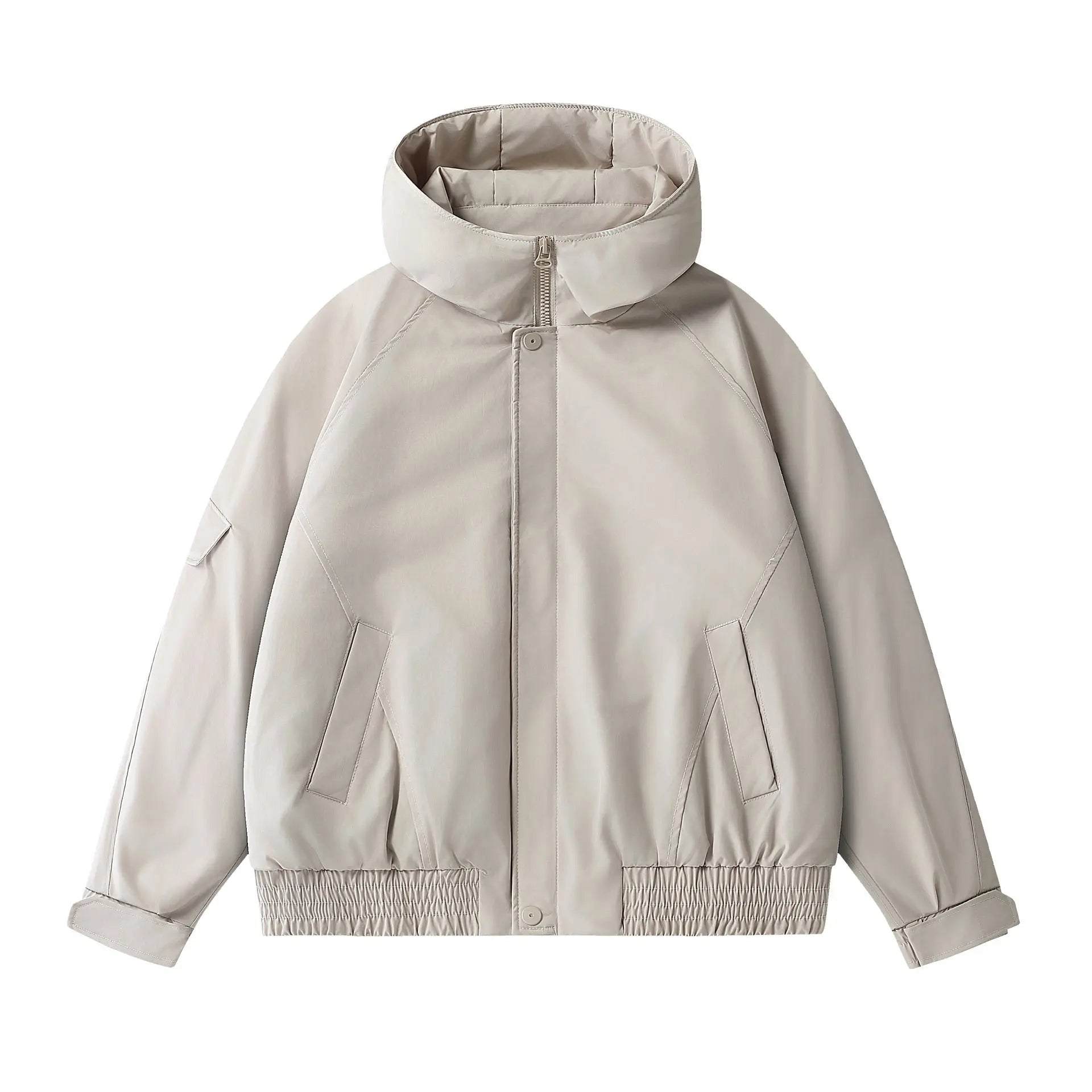 Detachable Hooded Down Jacket for Men Outdoor Solid Color  White Duck Down Warm Coat eprolo