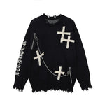 Knitted sweater necklace cross sweater for men eprolo