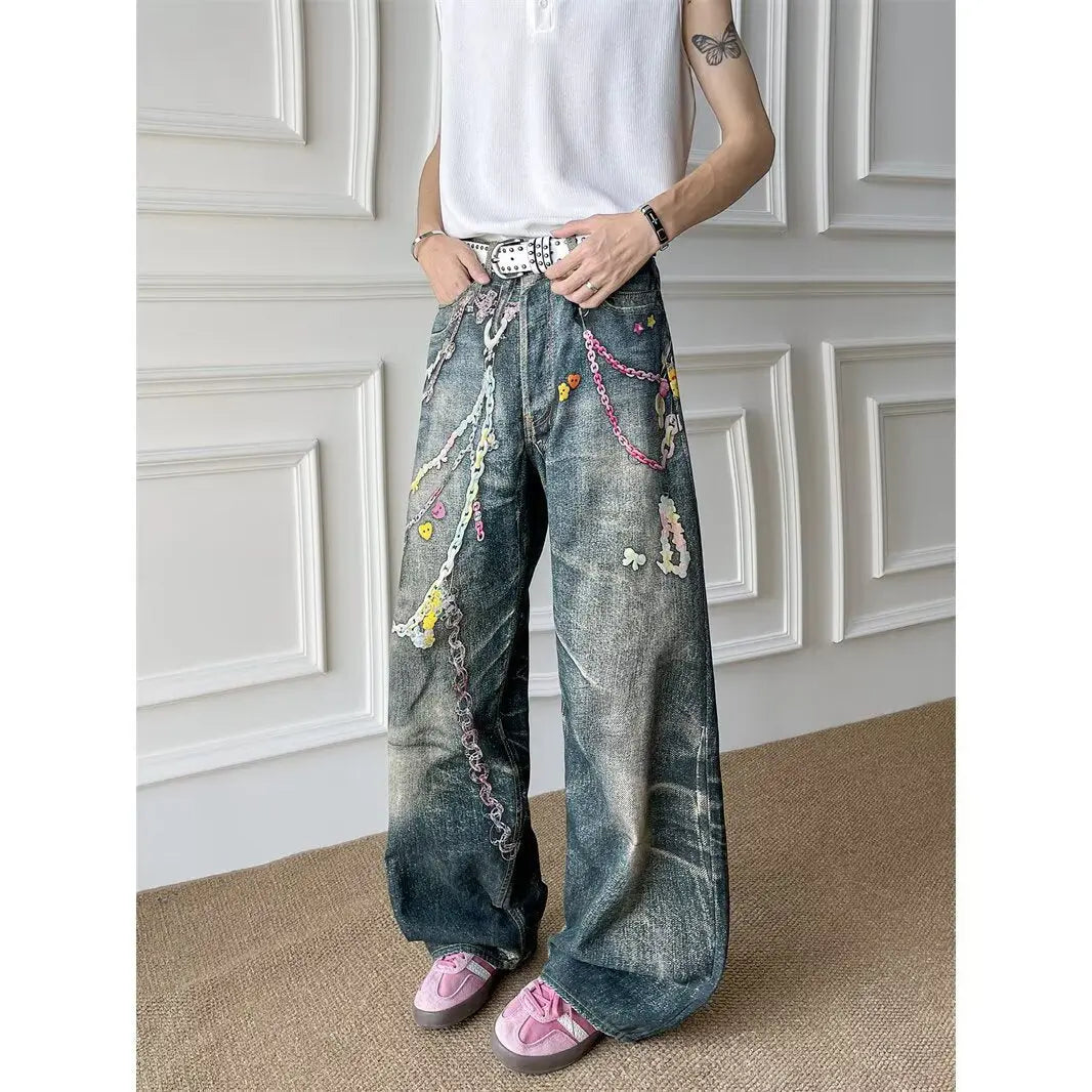3D digital printed jeans for men in summer Markonline