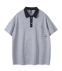 Pocket decoration contrasting collar polo shirt men's short sleeved shirt Markonline