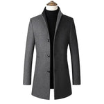 New Brand Autumn Winter 30% Wool Men Thick Coats Stand Collar Male Fashion Wool Blend Jackets Outerwear Smart Casual Trench Markonline