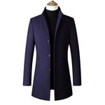 New Brand Autumn Winter 30% Wool Men Thick Coats Stand Collar Male Fashion Wool Blend Jackets Outerwear Smart Casual Trench Markonline