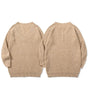 Retro Solid Color Sweater Men Loose Unisex Casual Knitwear Markonline
