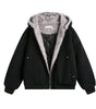 Haired collar hooded cotton jacket for men and women eprolo