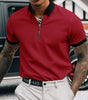 Solid color POLO zipper men's polo shirt T-shirt Markonline