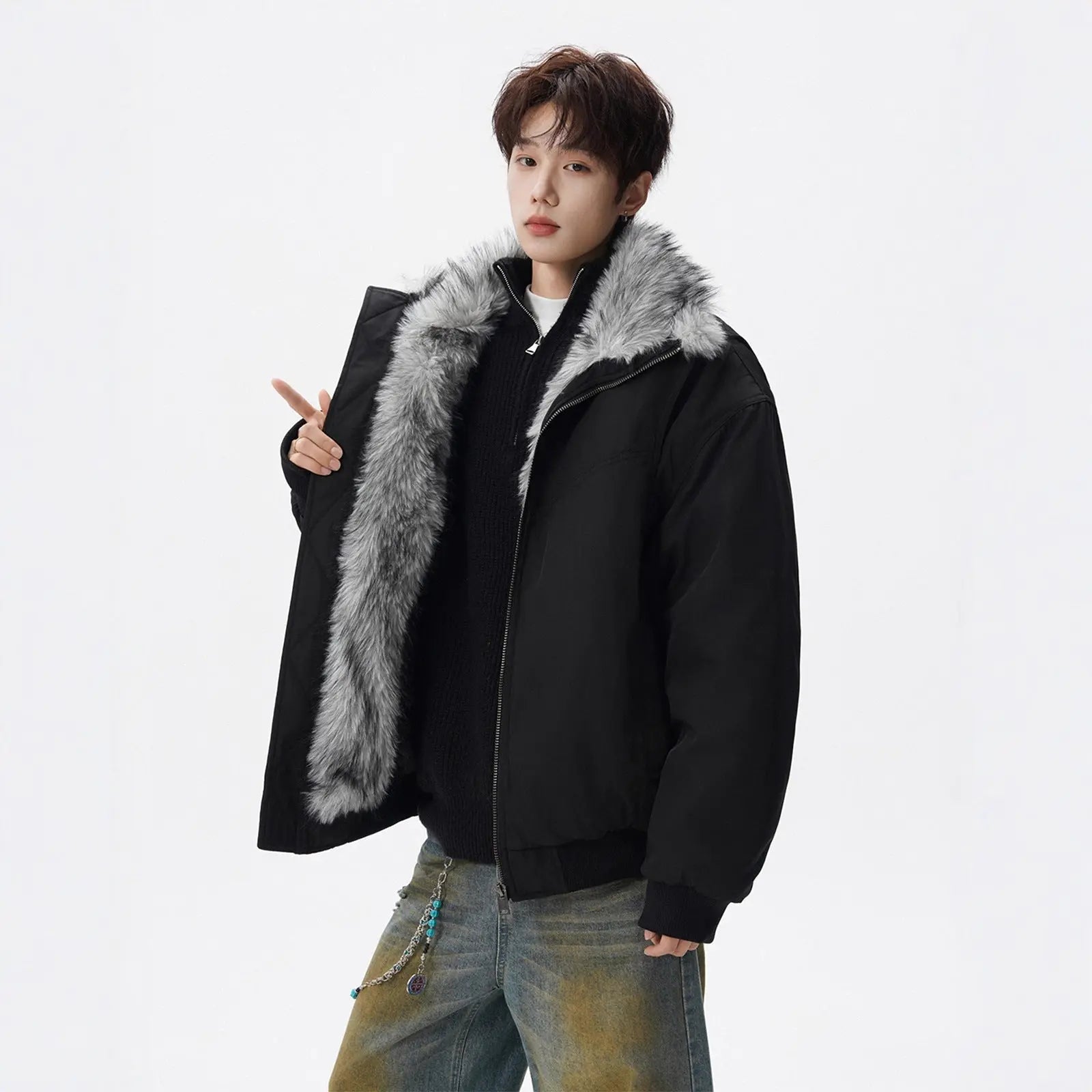 Retro Mountain Bandit Stand Collar Cotton Coat for Men and Women, Winter Fashion Brand Loose High-End Thick Warm Cotton Jacket Markonline