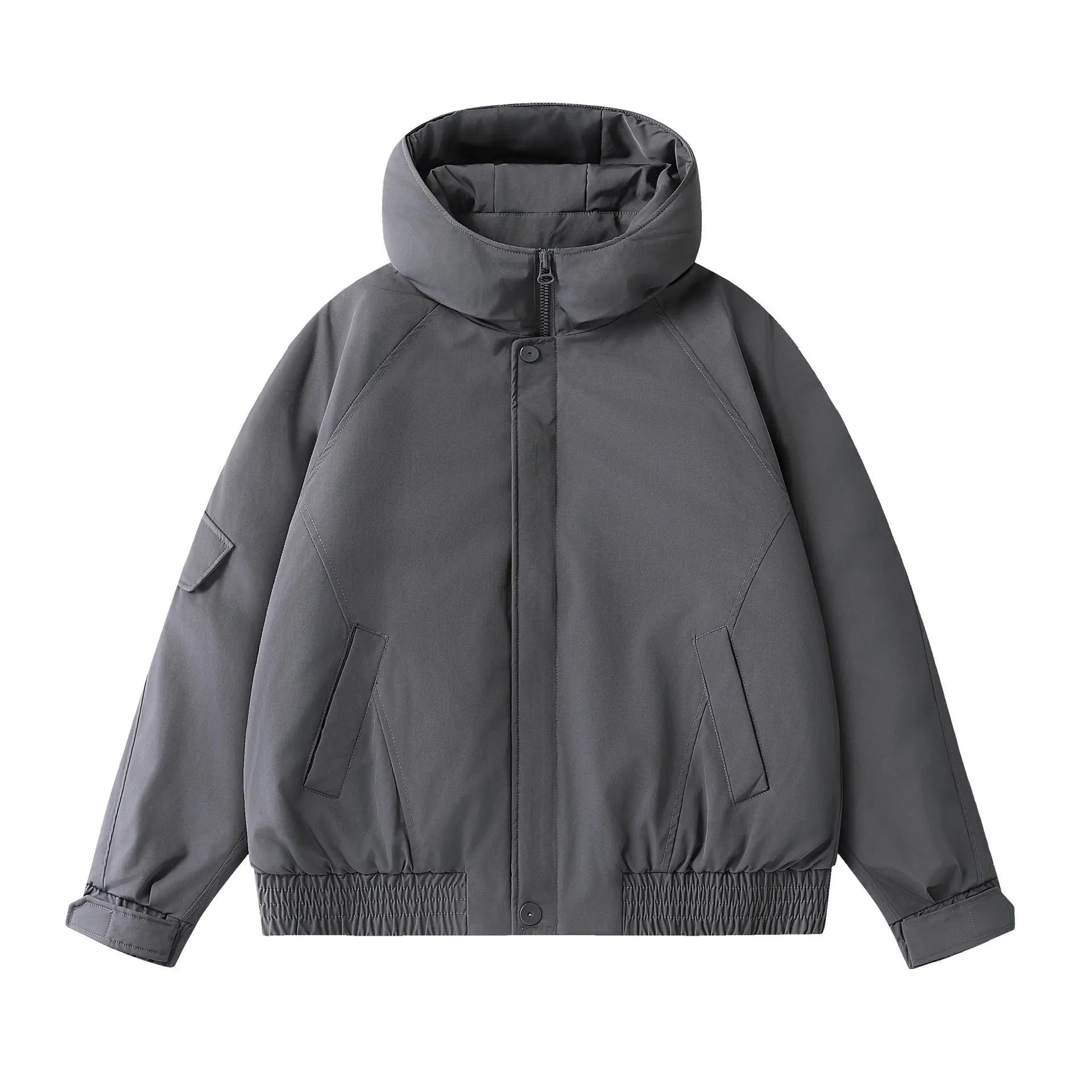 Detachable Hooded Down Jacket for Men Outdoor Solid Color  White Duck Down Warm Coat eprolo