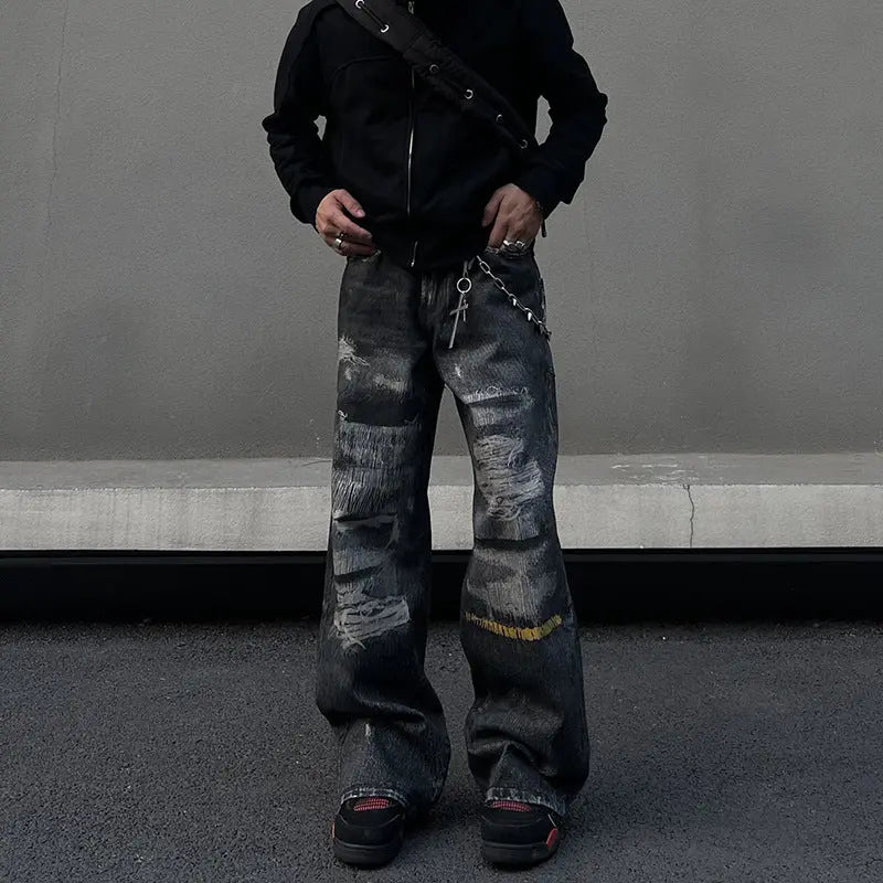 Washed denim jeans for men and women Markonline