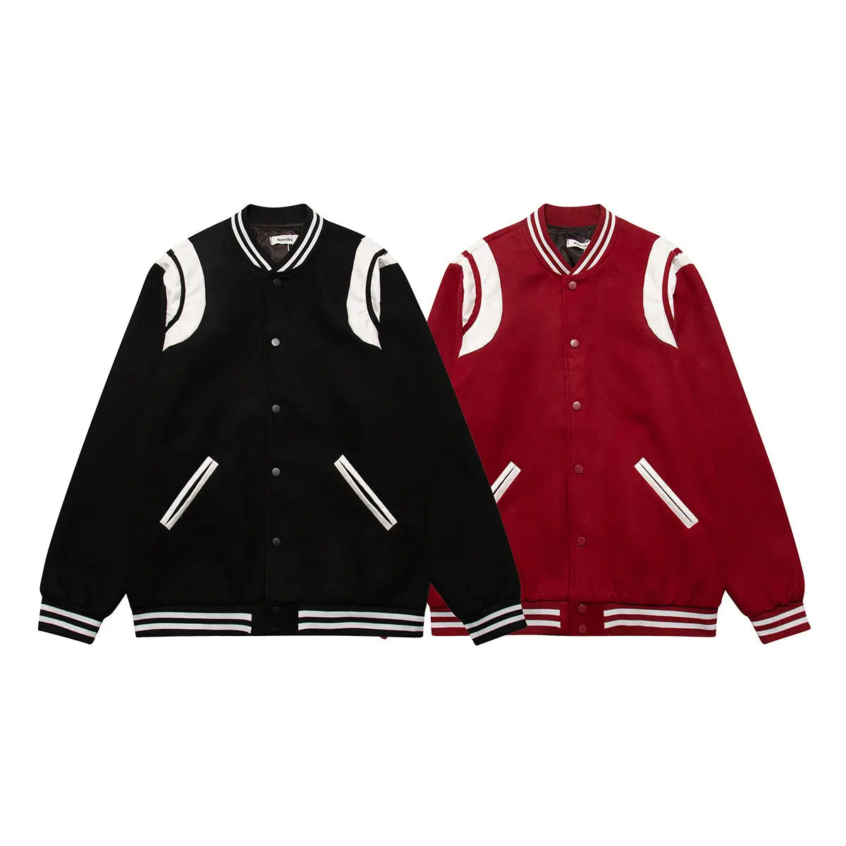 Splice leather contrasting coat couple cotton jacket Markonline