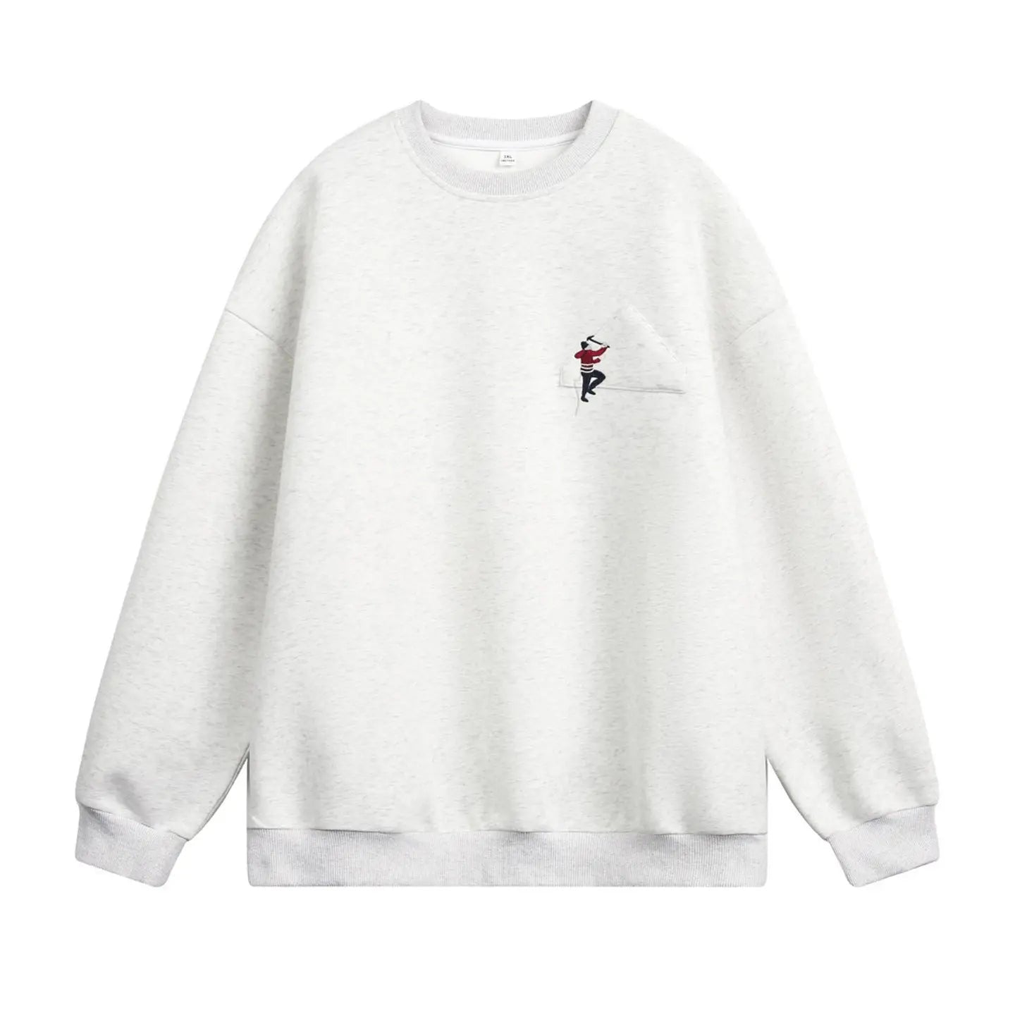 Embroidered round neck sweatshirt for men Markonline