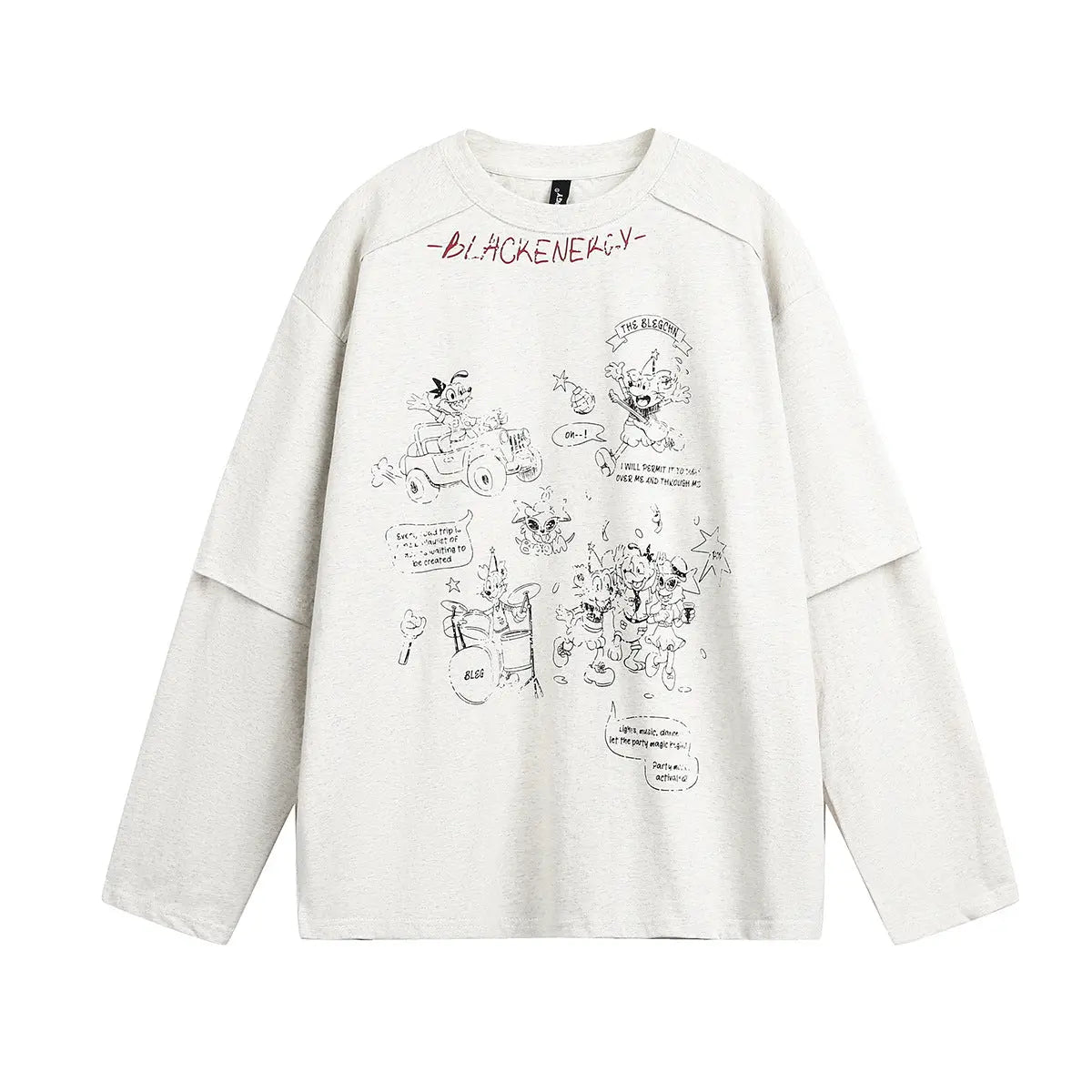 Two washed fake T-shirts with long sleeves for men Markonline