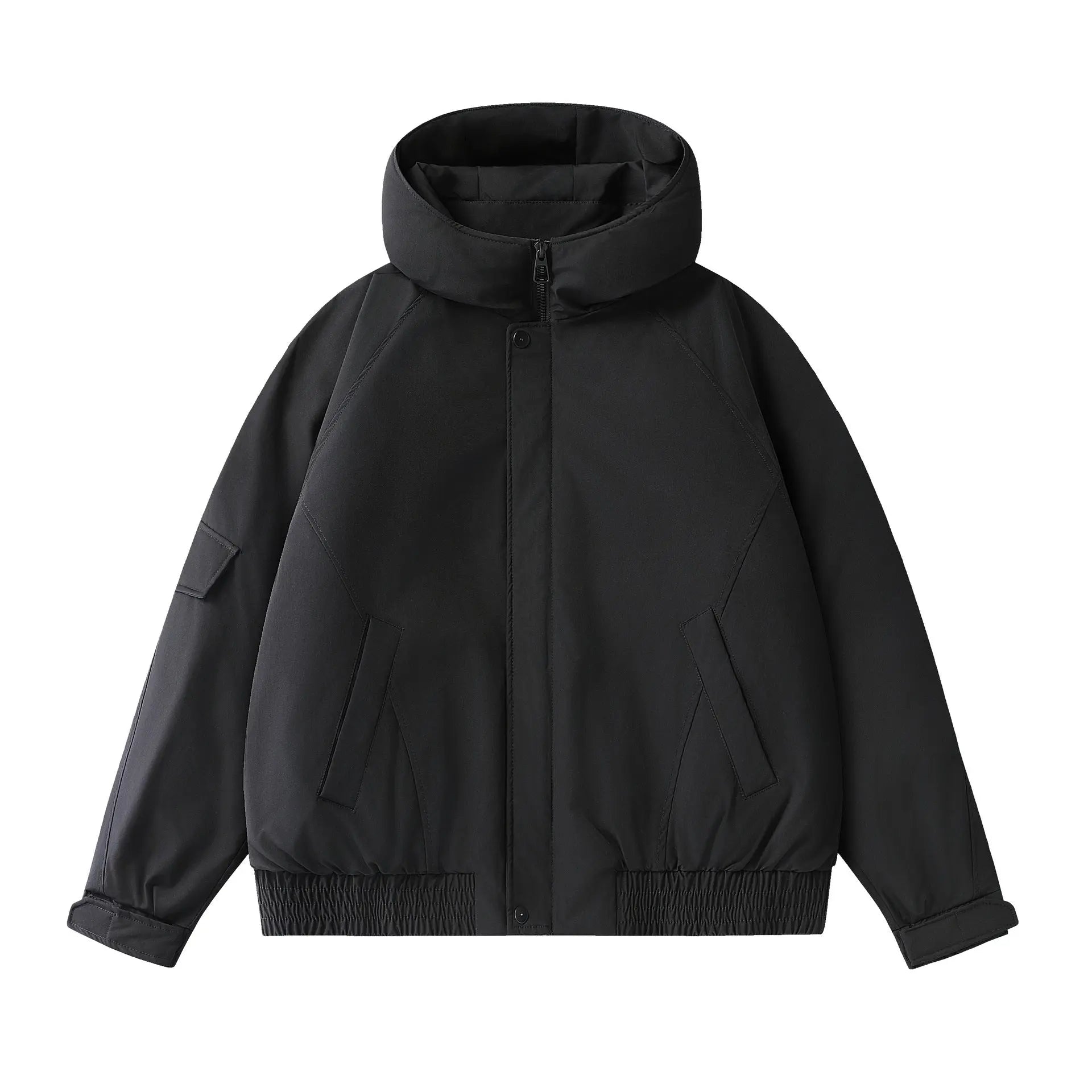 Detachable Hooded Down Jacket for Men Outdoor Solid Color  White Duck Down Warm Coat eprolo