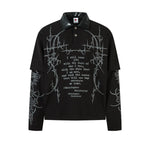 Retro dark fake two polo shirts with a collar T-shirt Markonline