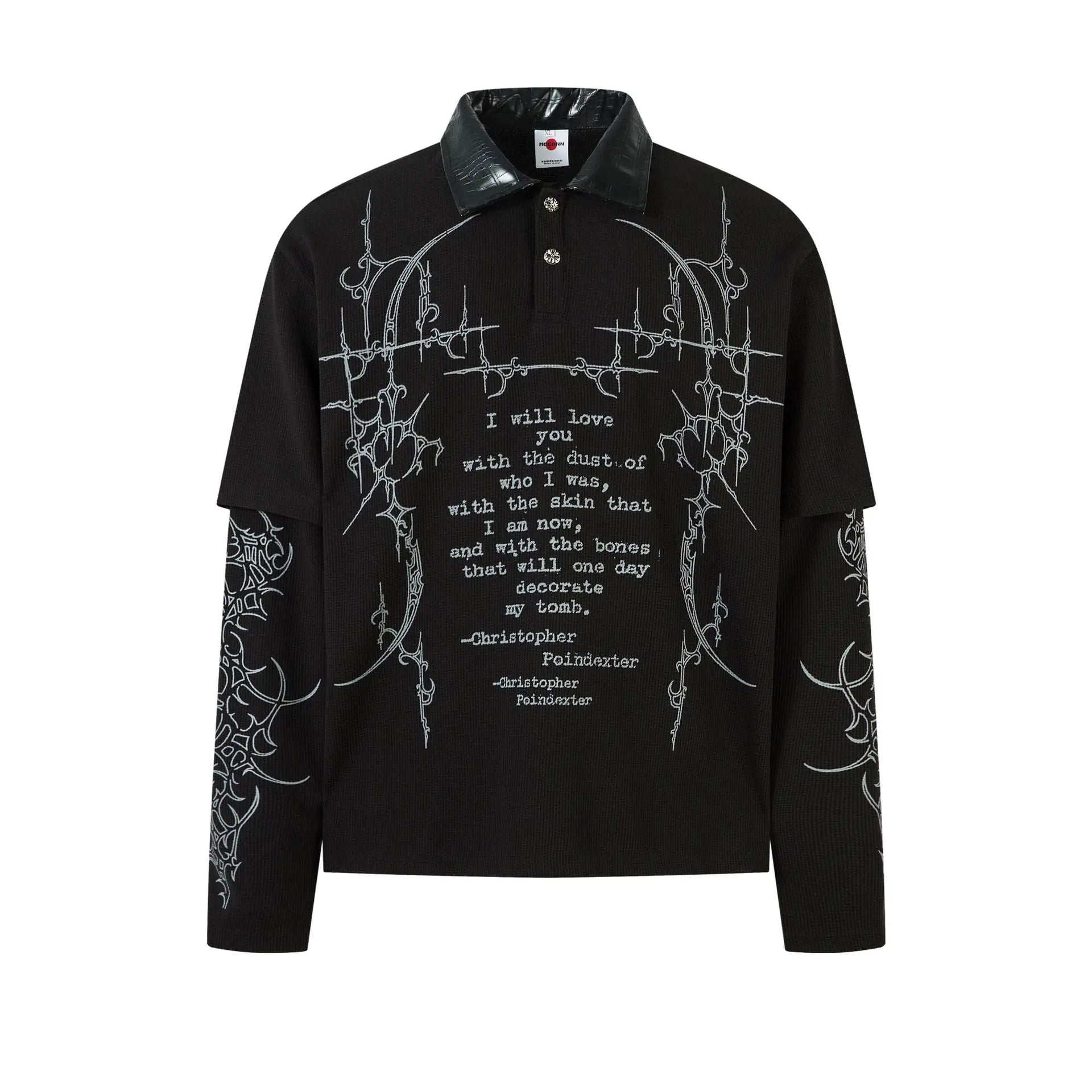 Retro dark fake two polo shirts with a collar T-shirt Markonline