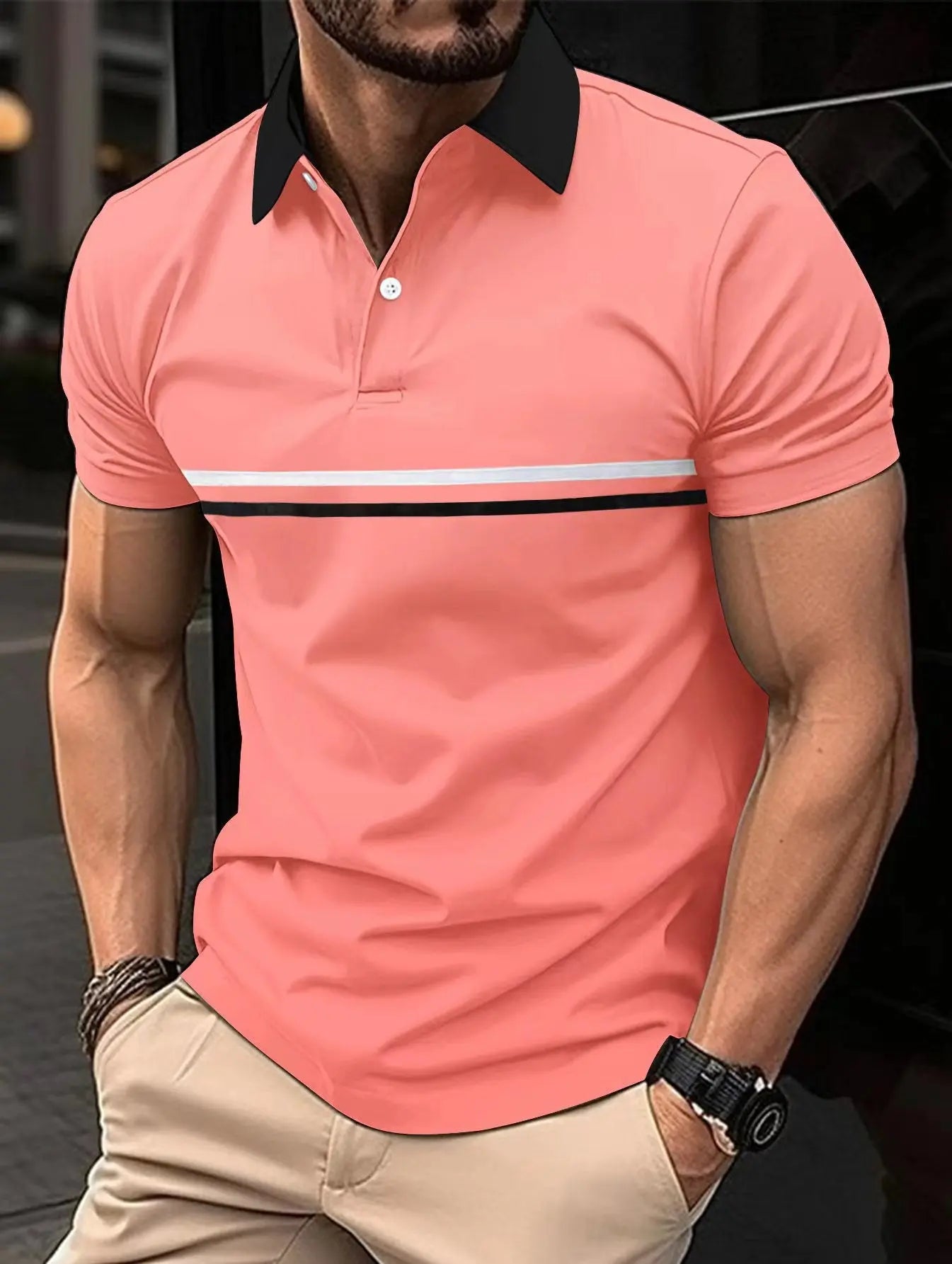 Polo shirt button up men's sports polo shirt Markonline