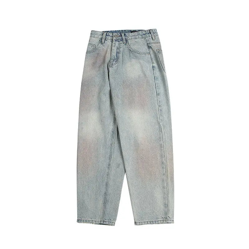Washed retro casual jeans for men and women Markonline