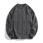 Solid color round neck sweater for men Markonline