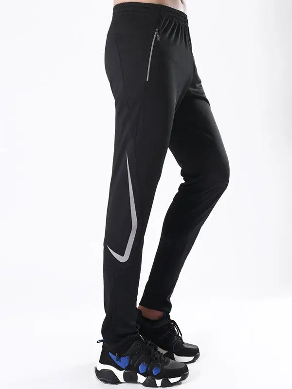 Luminous Icon Stripe Zipper Pocket Activewear Pants Markonline