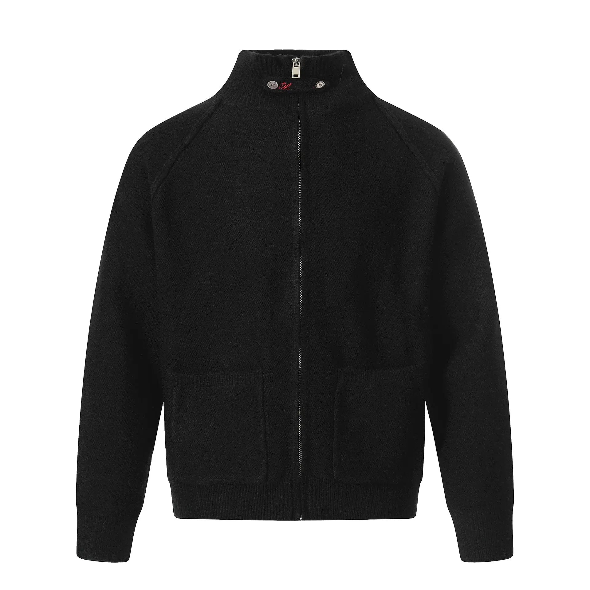 High neck sweater jacket zipper knit sweater for men Markonline