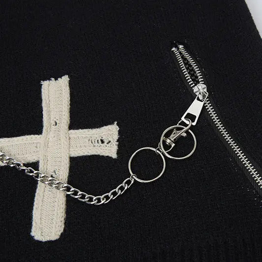 Knitted sweater necklace cross sweater for men eprolo