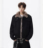Retro Shearling Lapel Coat for Men Winter Fleece-Lined Thick Warm Loose Suede Motorcycle Style Cotton Jacket Markonline