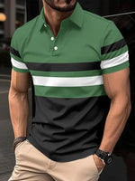Polo striped men's sports polo shirt top Markonline