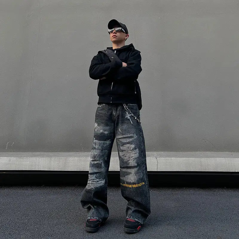 Washed denim jeans for men and women Markonline