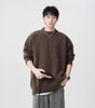 Muted Color Knit Sweater for Men and Women, Autumn Winter Casual Loose Fit Youth Style Couple's Knitwear Markonline