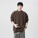 Muted Color Knit Sweater for Men and Women, Autumn Winter Casual Loose Fit Youth Style Couple's Knitwear Markonline
