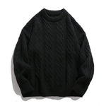 Solid color round neck sweater for men Markonline