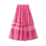 Cake skirt design irregular half skirt dreamy mesh skirt for women eprolo