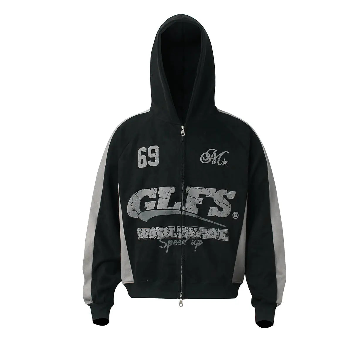 Suede zipper hoodie for men Markonline