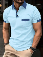Color blocked pocket polo shirt sports polo shirt Markonline