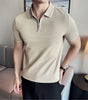 Men's Polo Shirt Short Sleeve Zipper Collar T-Shirt Markonline
