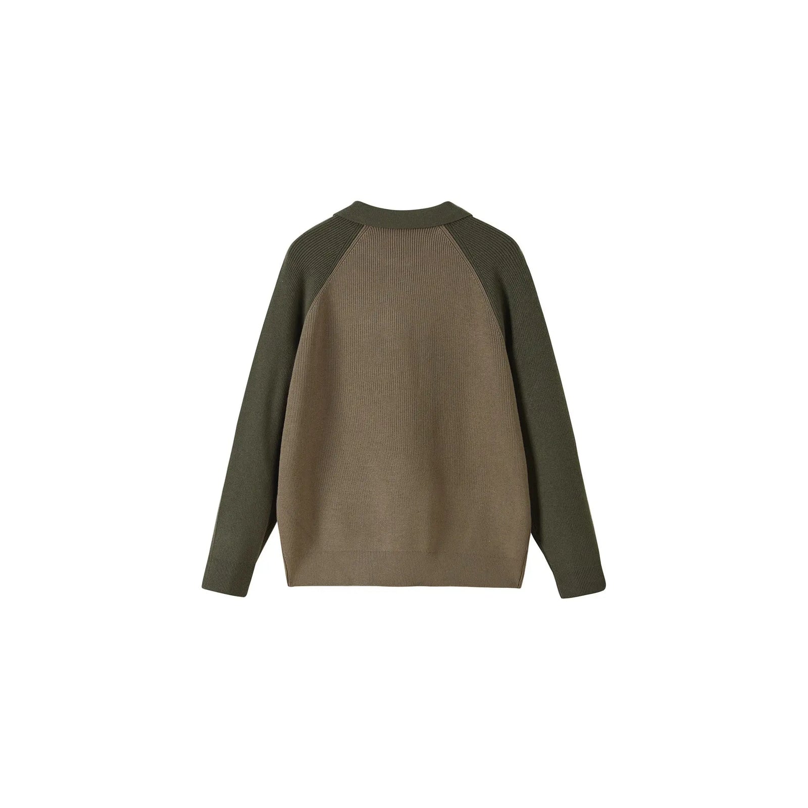 Colorful Half-Zip Pullover Knitwear Men Polo Neck Sweater