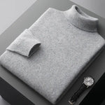 Men's high collar pullover sweater for autumn and winter, loose knit base sweater for men Markonline