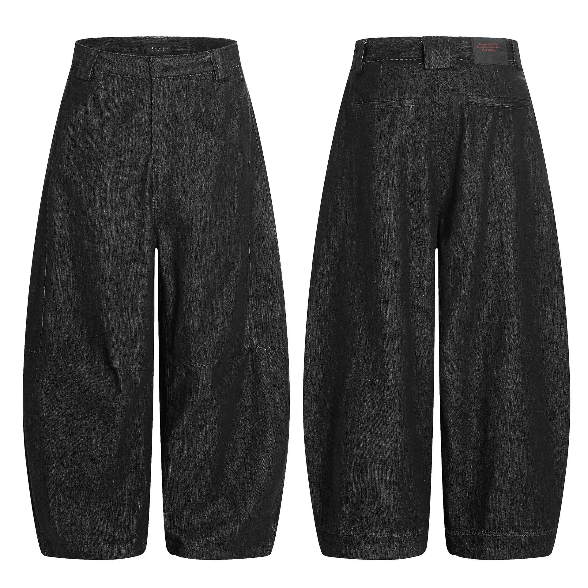 Black Tapered Jeans for Men and Women Casual Wide-Leg Long Pants Markonline