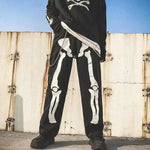 Skeleton Bone Graffiti Jeans for Men eprolo