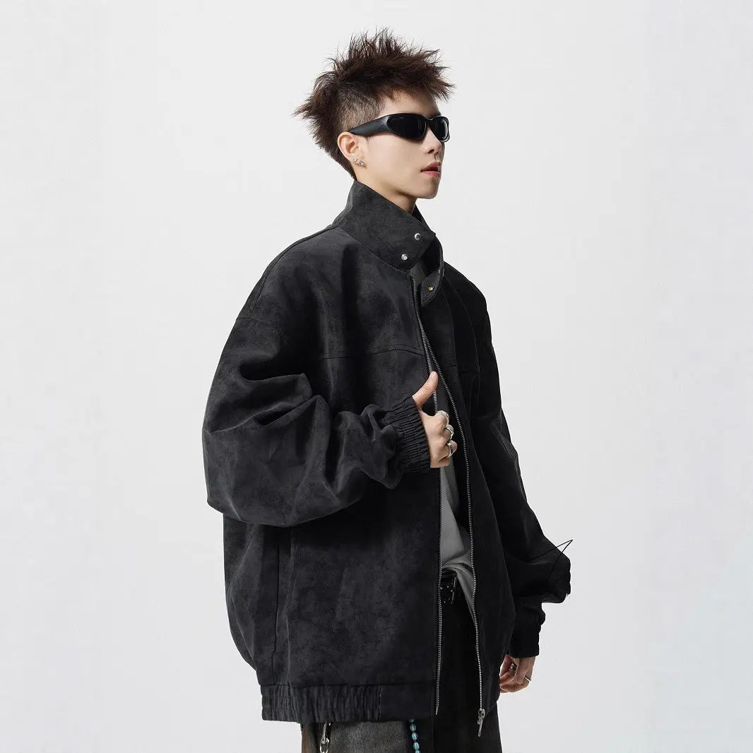 Style Trendy Design Harrington Leather Jacket for Men and Women, High Street Edgy Dyed Biker Leather Coat Markonline