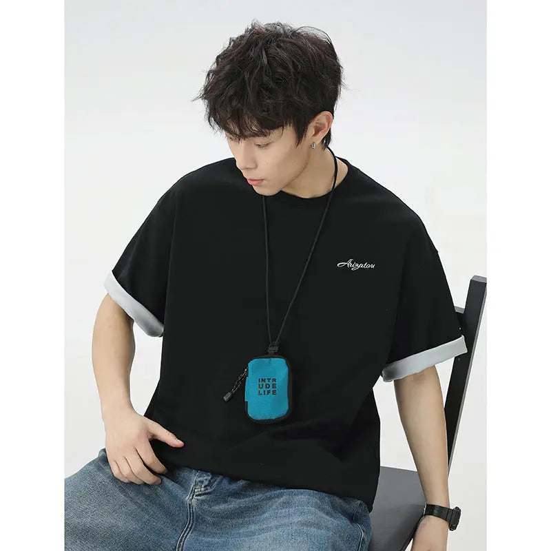 Short sleeved letter embroidered T-shirt for men eprolo