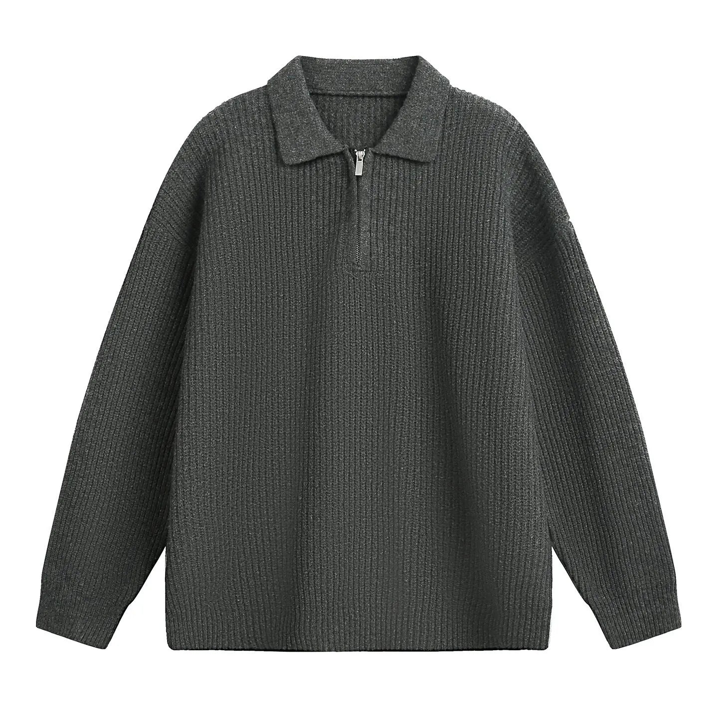 Half zip lapel sweater for men Markonline