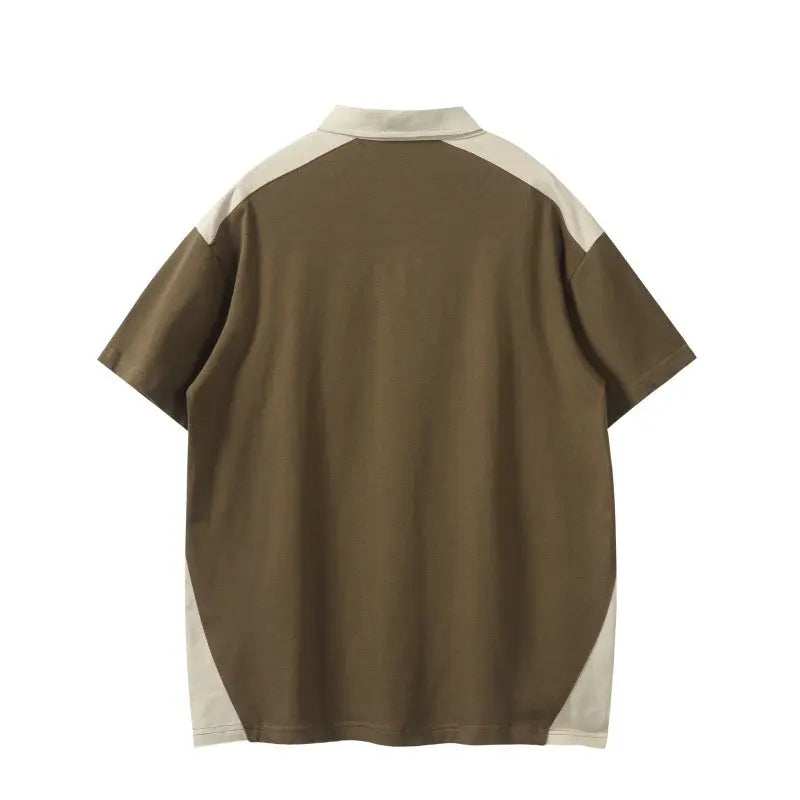 Color blocked Paul shirt with a collar and short sleeved polo shirt